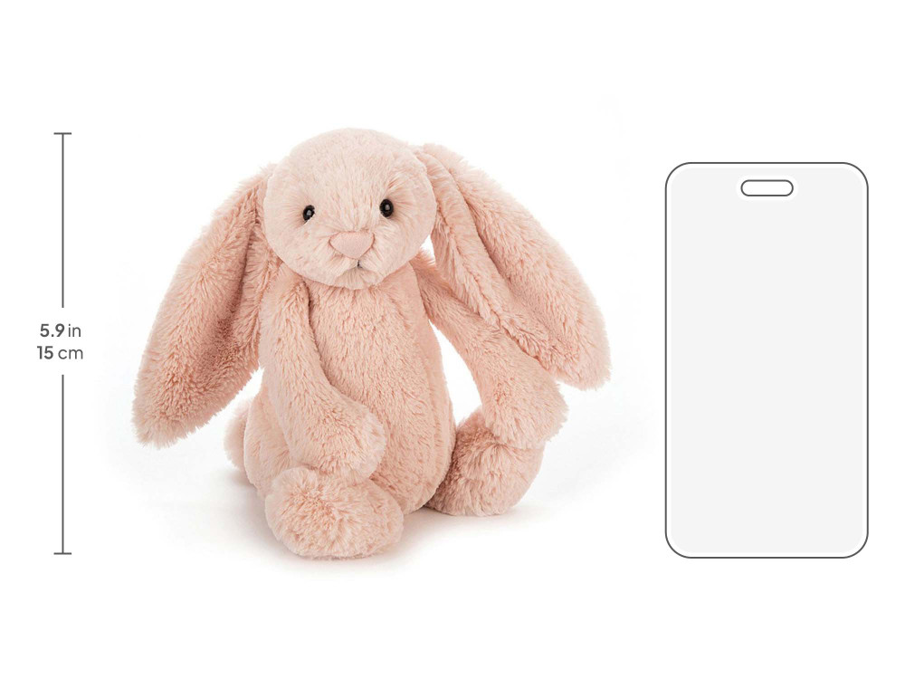 Bashful Blush Bunny Small, size chart