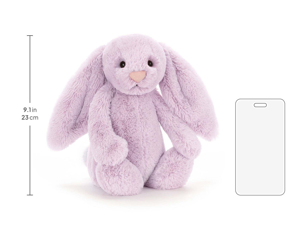 Bashful Lilac Bunny Medium, size chart