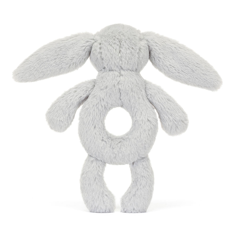 Bashful Silver Bunny Ring Rattle, View 3