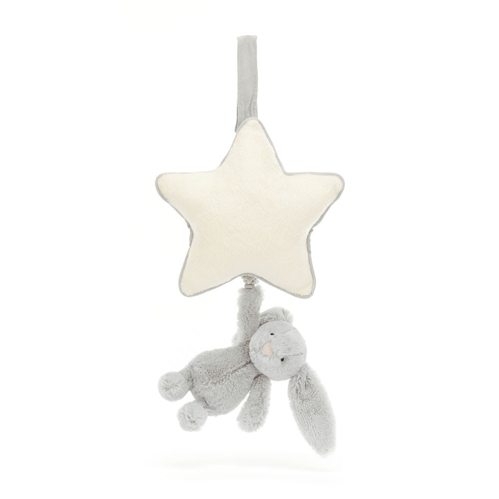 Bashful Silver Bunny Musical Pull, Main View