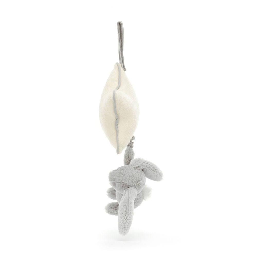 Bashful Silver Bunny Musical Pull, View 2