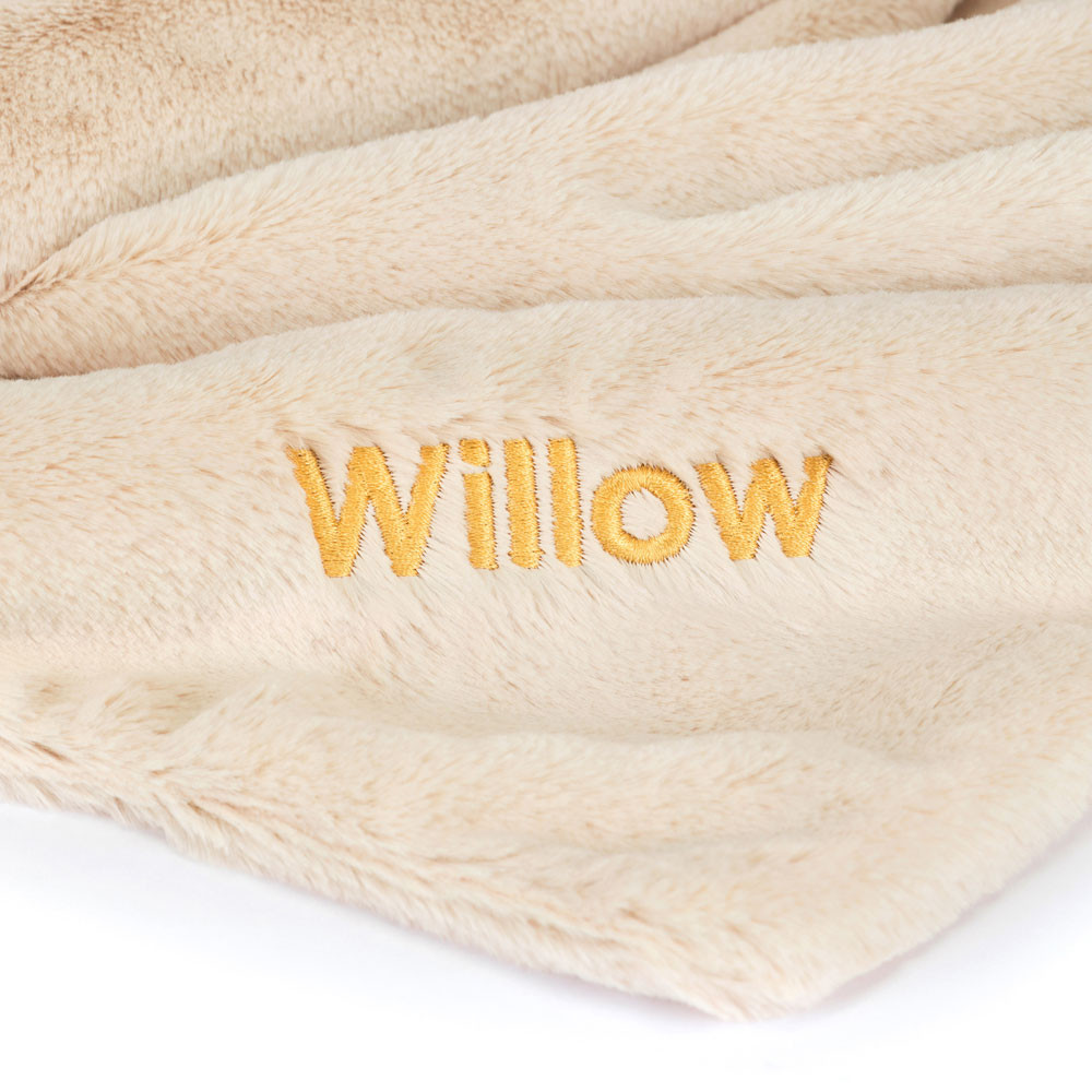 Personalised Bashful Luxe Bunny Willow Blankie