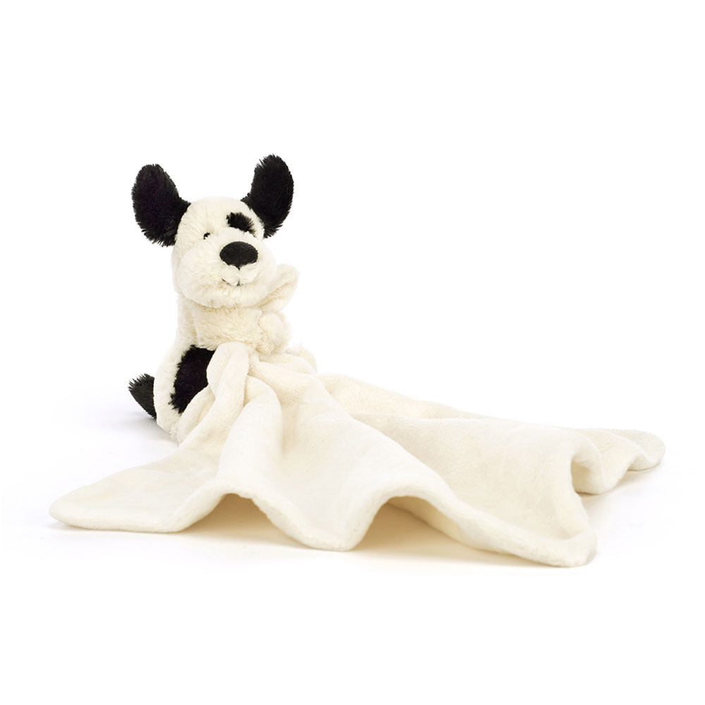 Bashful Black & Cream Puppy Soother - Official Jellycat
