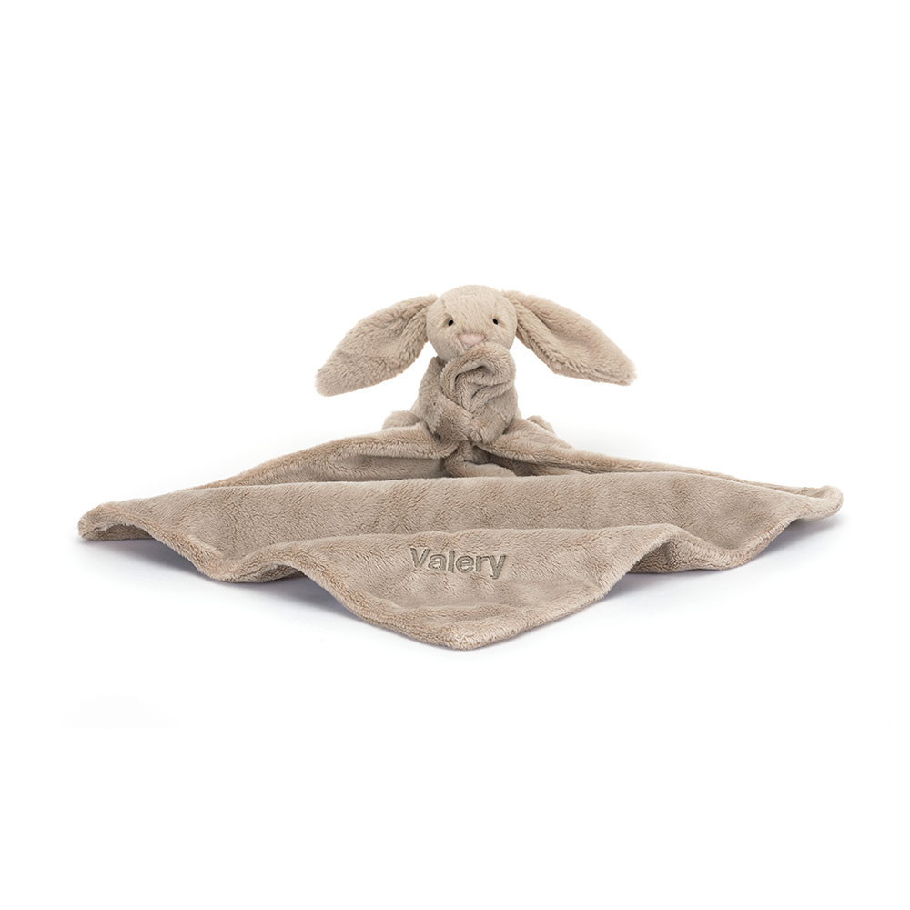 Personalised Bashful Beige Bunny Soother, Main View