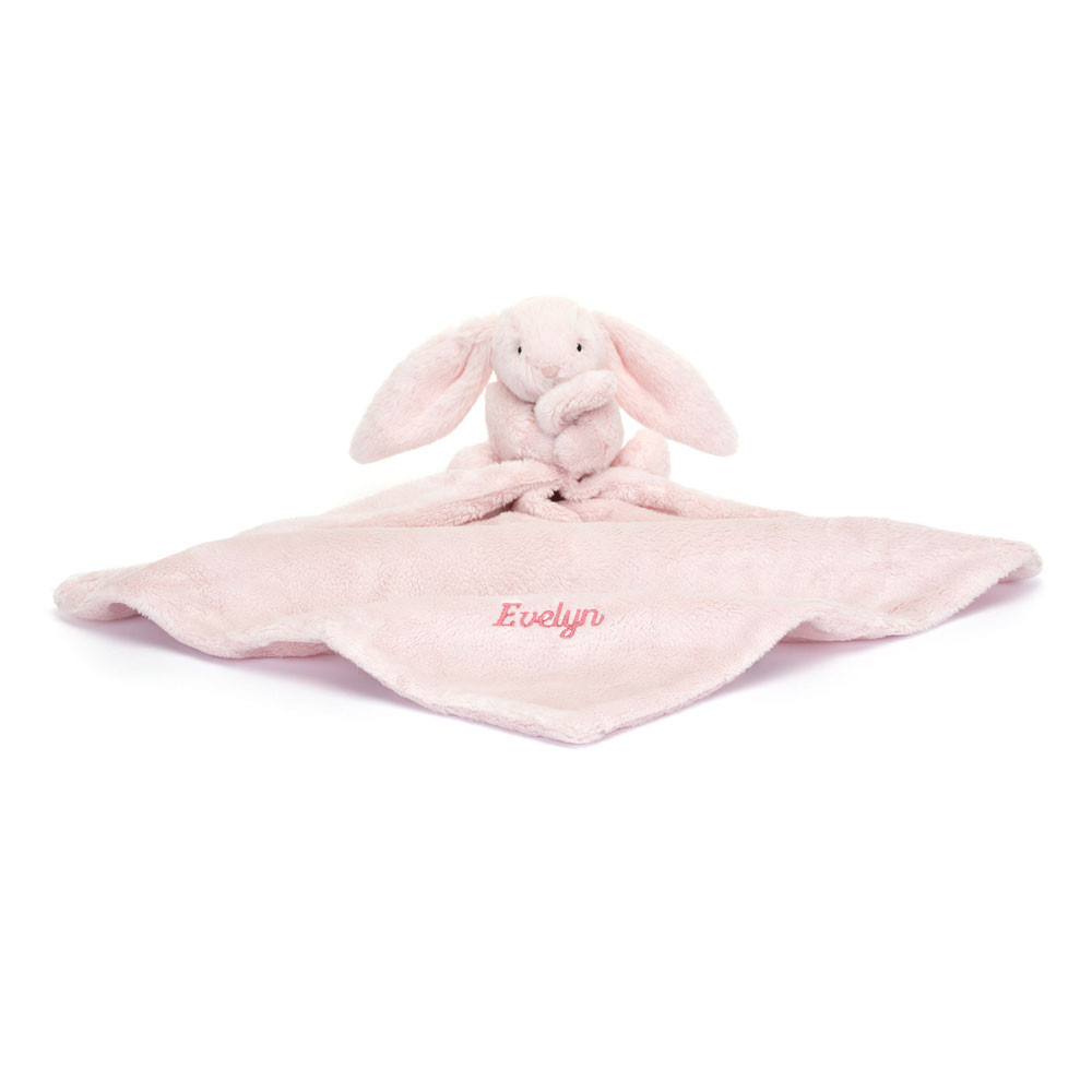 Personalised Bashful Pink Bunny Soother, Main View