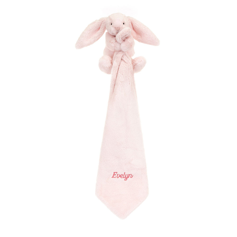 Personalised Bashful Pink Bunny Soother, View 3