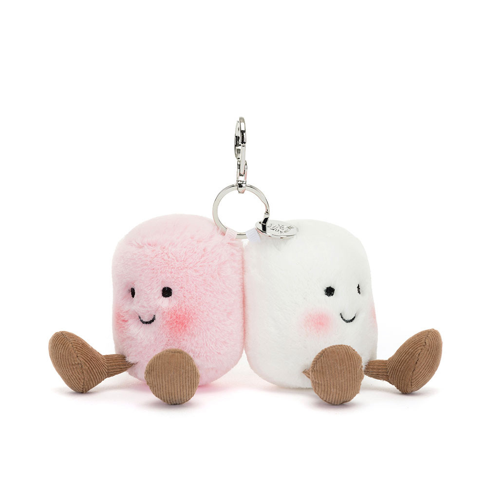 Amuseable Pair of Marshmallows Bag Charm, View 1