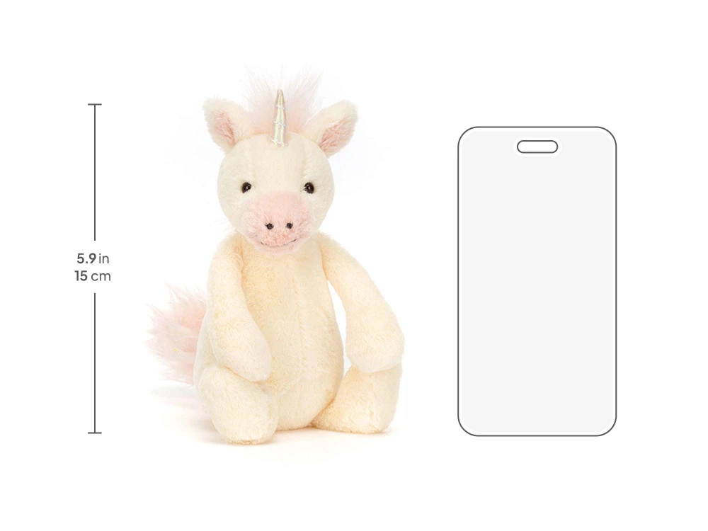 Bashful Unicorn Small, size chart