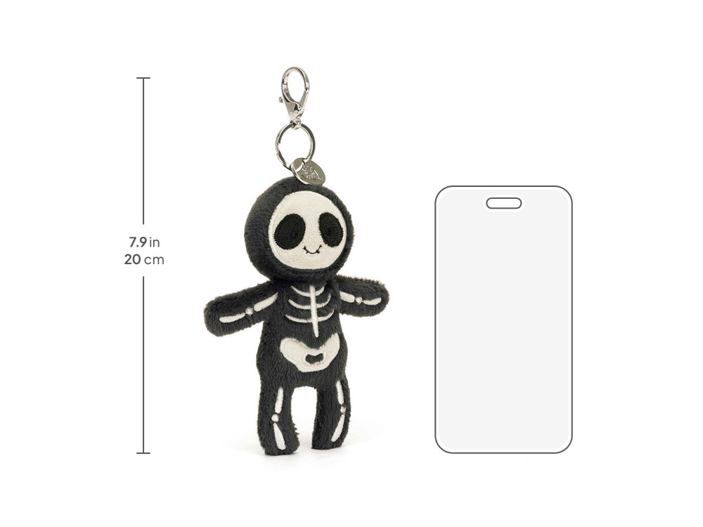 Skeleton Bob Bag Charm, size chart
