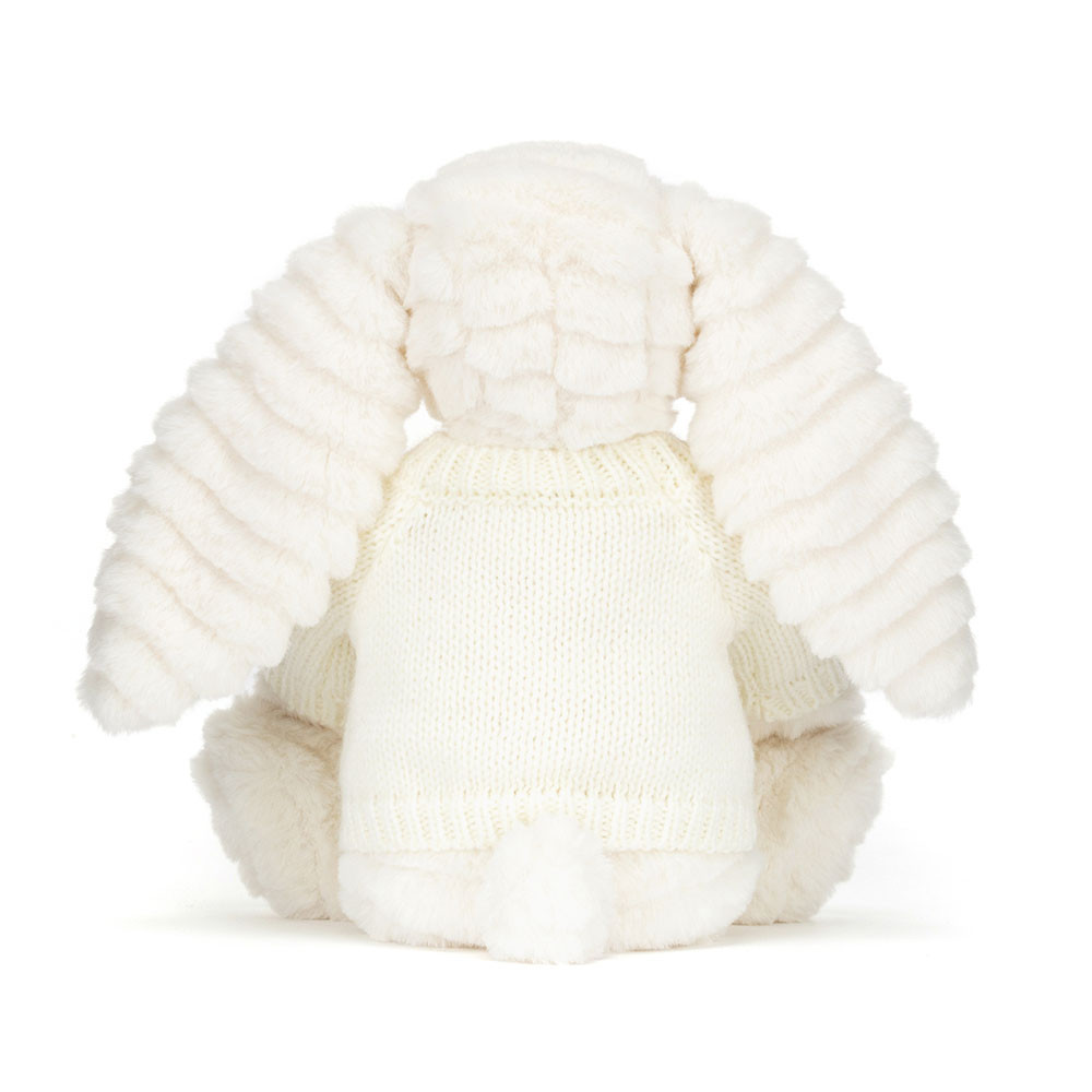 Bashful Luxe Bunny Nimbus With Personalised Cream Jumper, View 4
