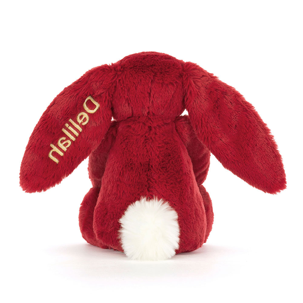 Personalised Bashful Luxe Bunny Scarlett - Official Jellycat