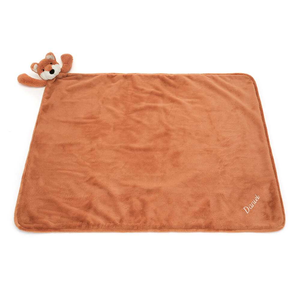 Personalised Bashful Fox Cub Blankie, View 3 