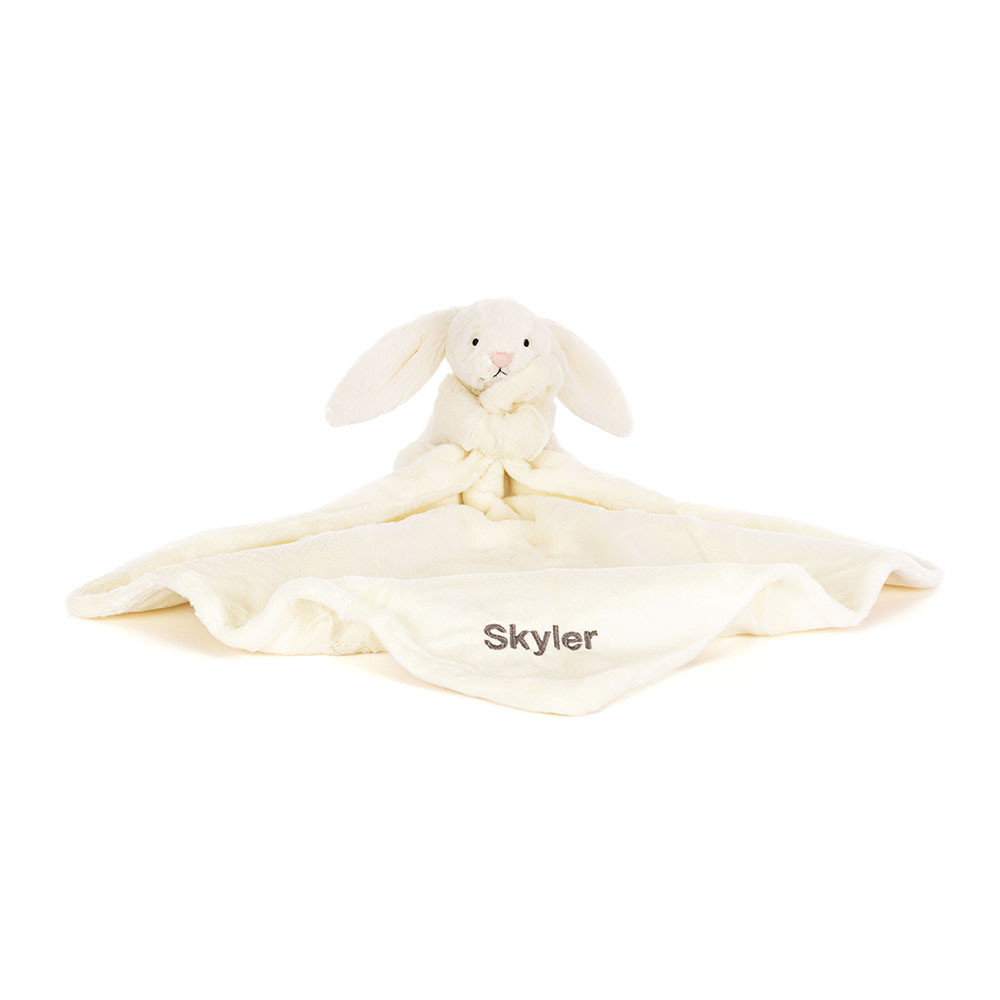 Personalised Bashful Cream Bunny Soother, Main View