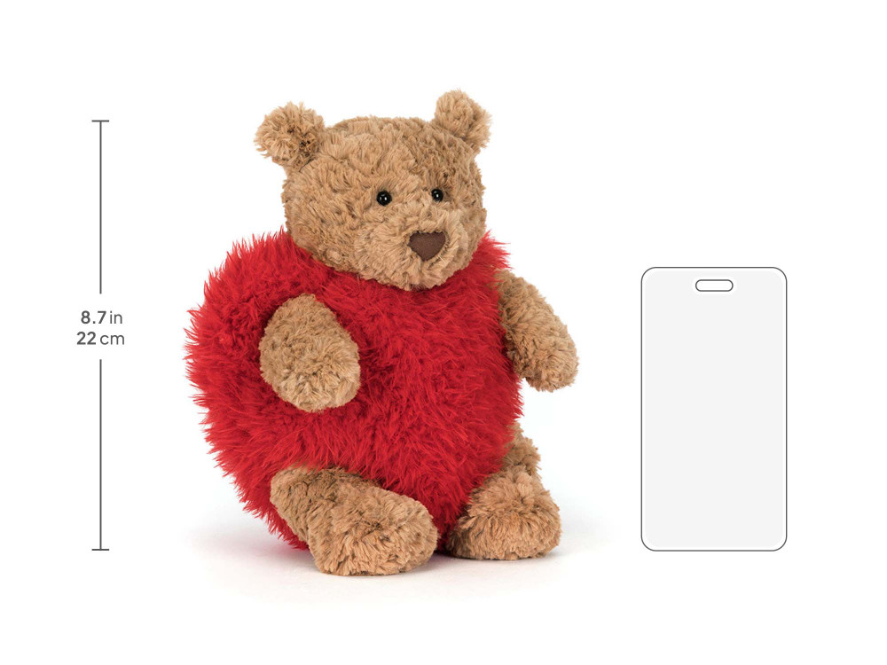 Bartholomew Bear Heartthrob, size chart