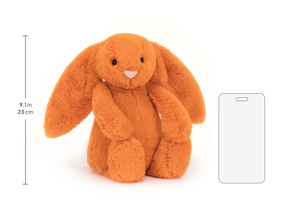 Bashful Luxe Amberley Bunny, size chart