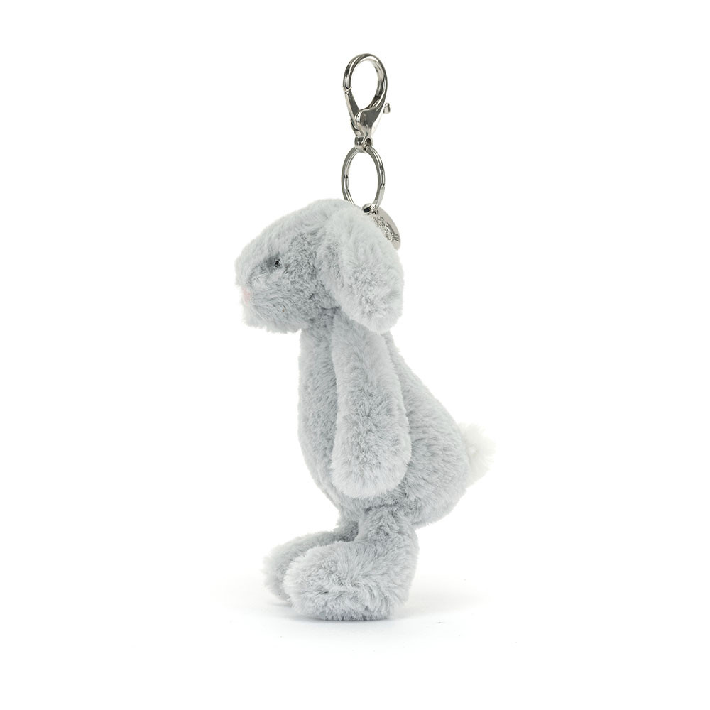 Bashful Silver Bunny Bag Charm, View  2
