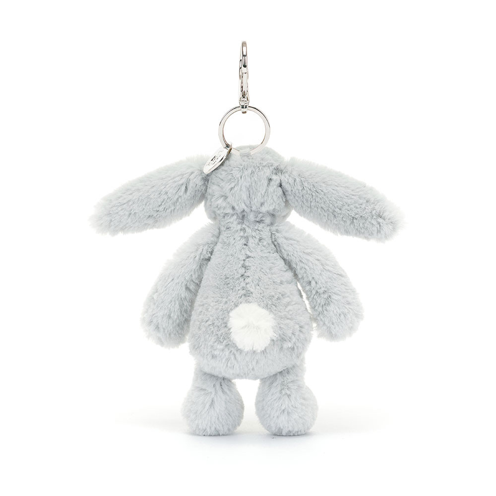 Bashful Silver Bunny Bag Charm - Official Jellycat