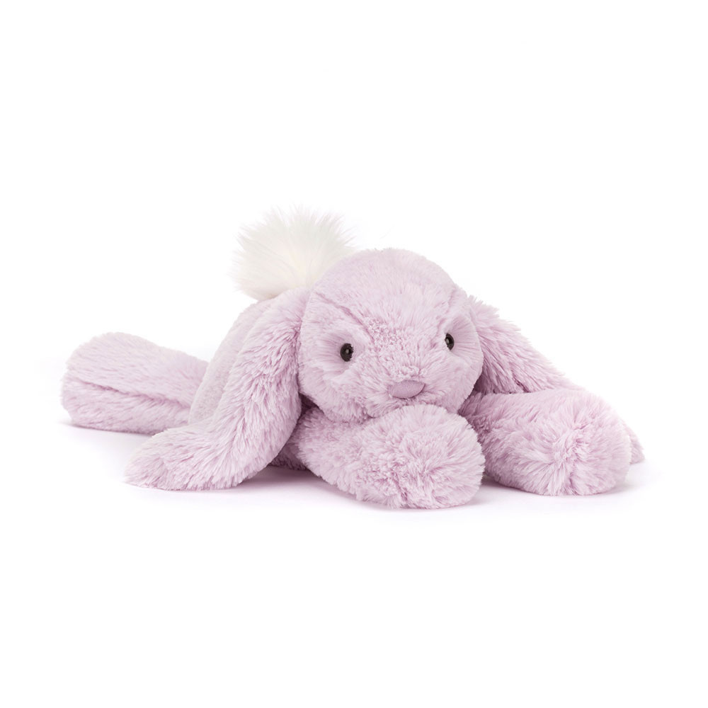 新品タグ付き Medium Lavender Bunny Smudge Lavender Rabbit - Official Jellycat