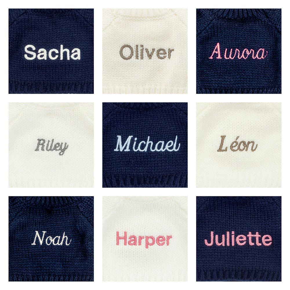 Bashful Kitten with Personalised Navy Jumper, View 1
