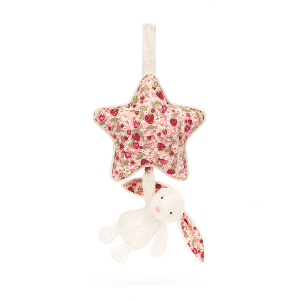 Blossom Cream Bunny 'Berry' Musical Pull, Main View