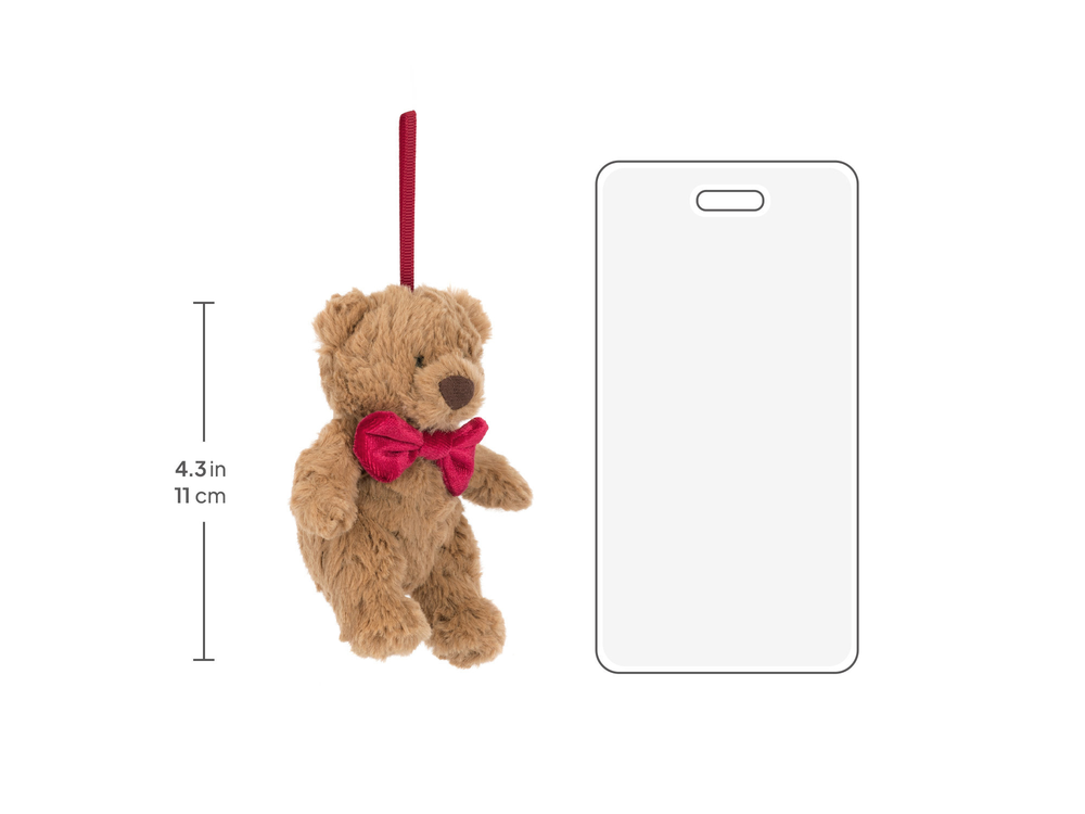 Bartholomew Bear Decoration, size chart