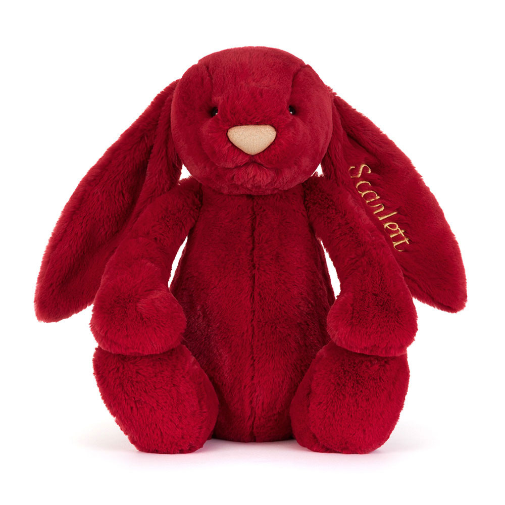 Personalised Bashful Luxe Bunny Scarlett - Official Jellycat