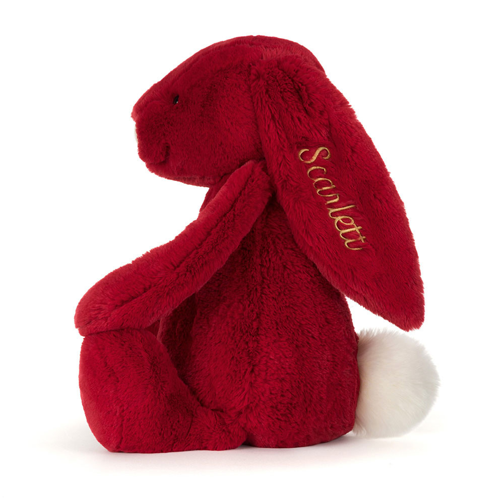 Personalised Bashful Luxe Bunny Scarlett - Official Jellycat