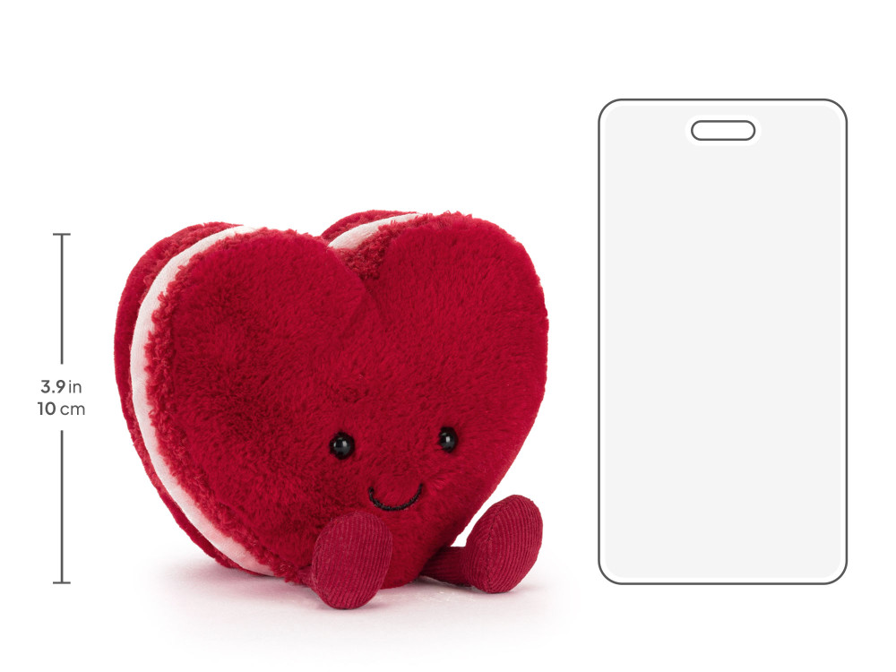Amuseables Arlette Heart Macaron, size chart