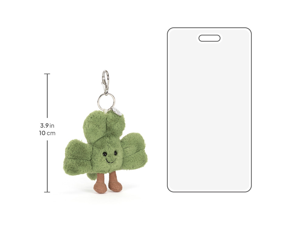 Amuseables Shamrock Bag Charm, size chart