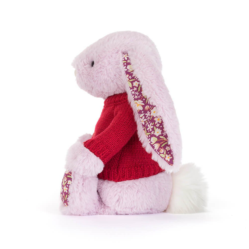Thistlepop Blossom Luxe Bunny with Personalised Red Jumper
