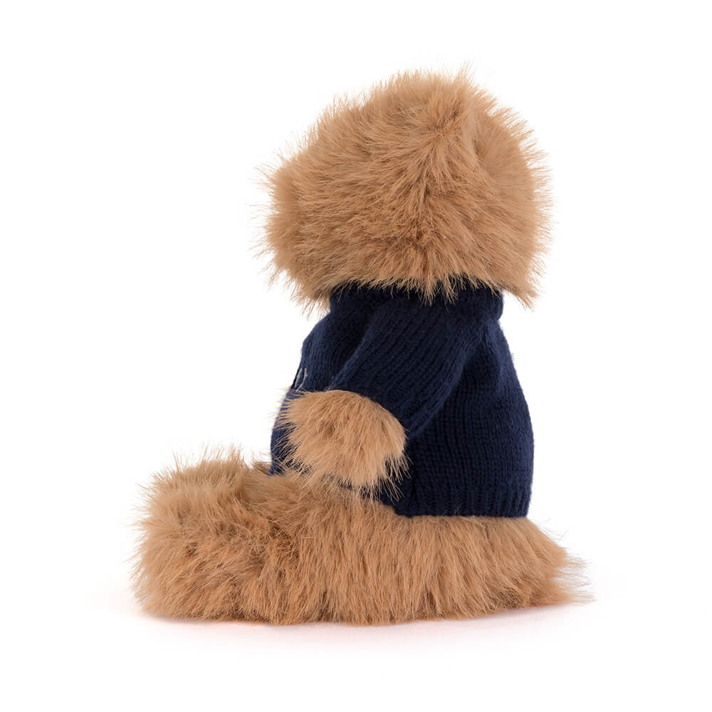 Bartholomew Bear Bouffant with Personalised Navy Jumper - Official
