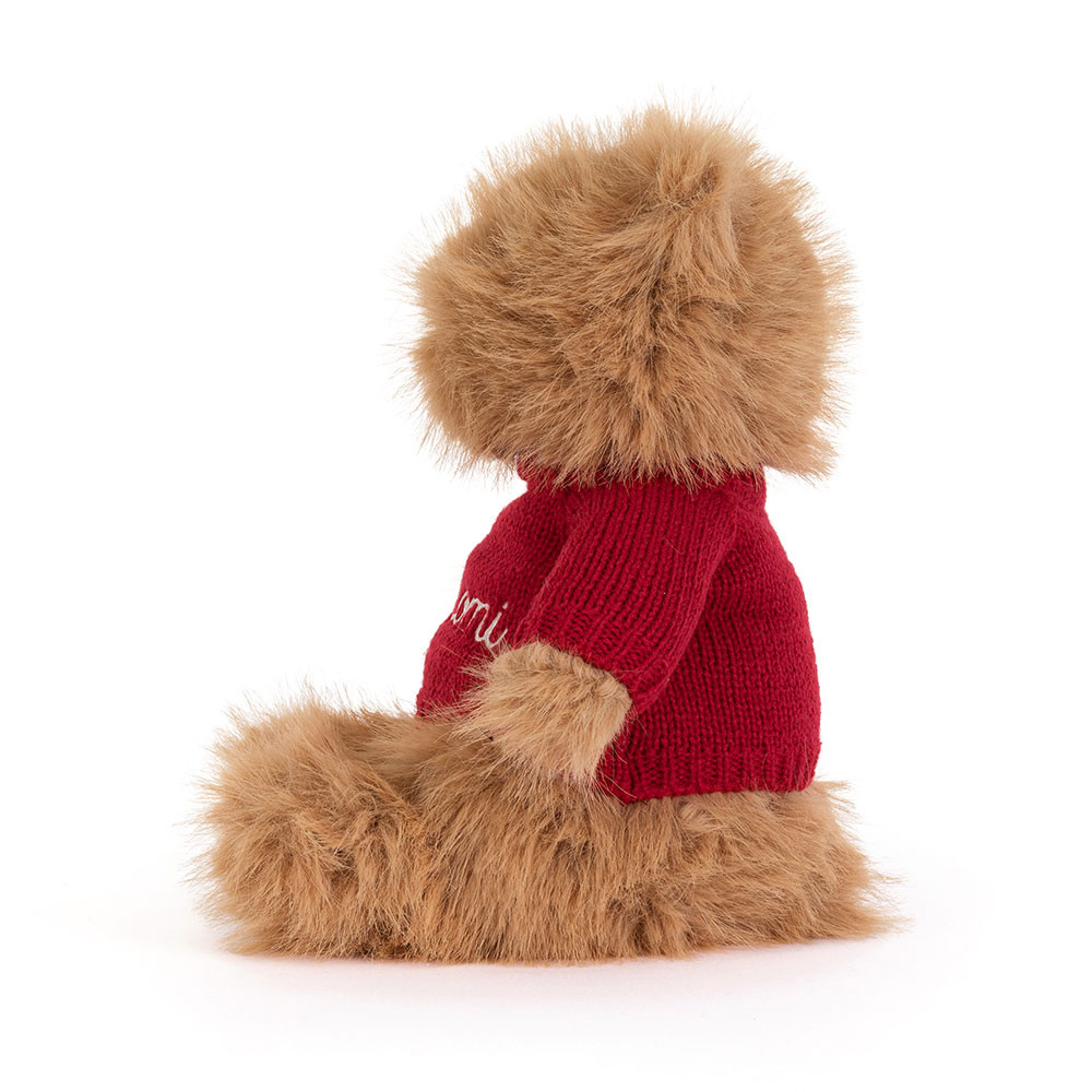 Bartholomew Bear Bouffant with Personalised Red Jumper - Official