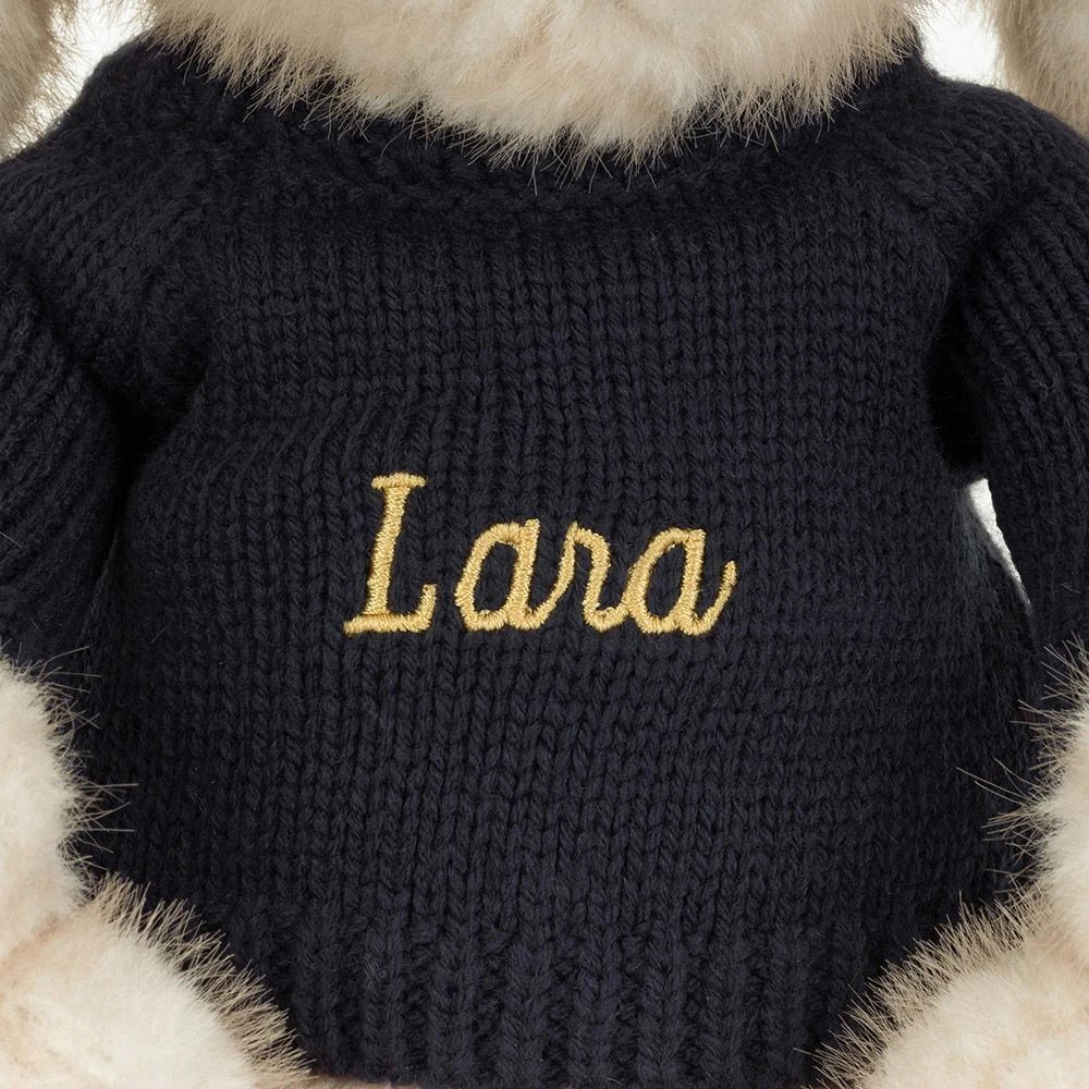 Franilla Luxe Bunny with Personalised Navy Jumper, View 1