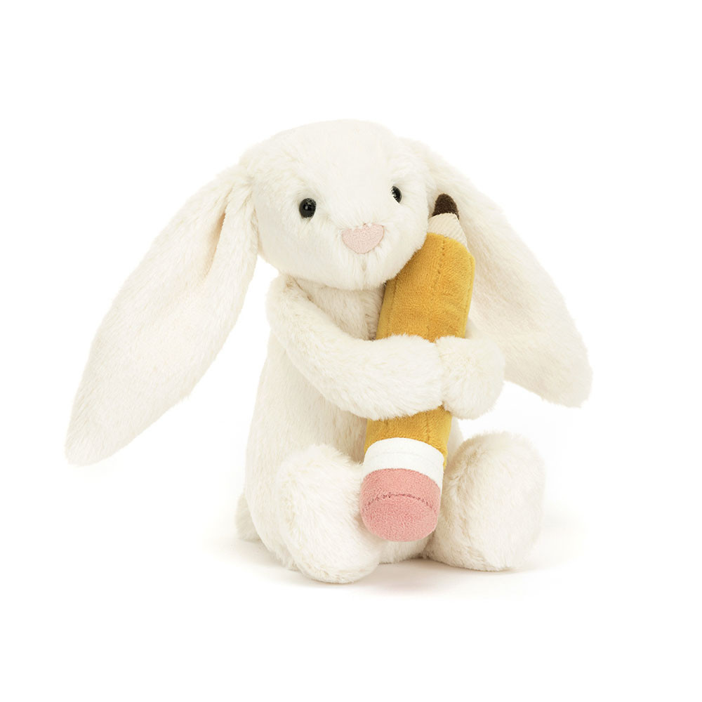  Bashful Bunny with Pencil ぬいぐるみ Bashful Bunny with Pencil - Official Jellycat