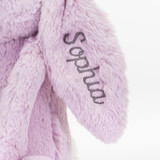 Personalised Bashful Lilac Bunny Medium, View 2