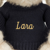 Franilla Luxe Bunny with Personalised Navy Jumper, View 1