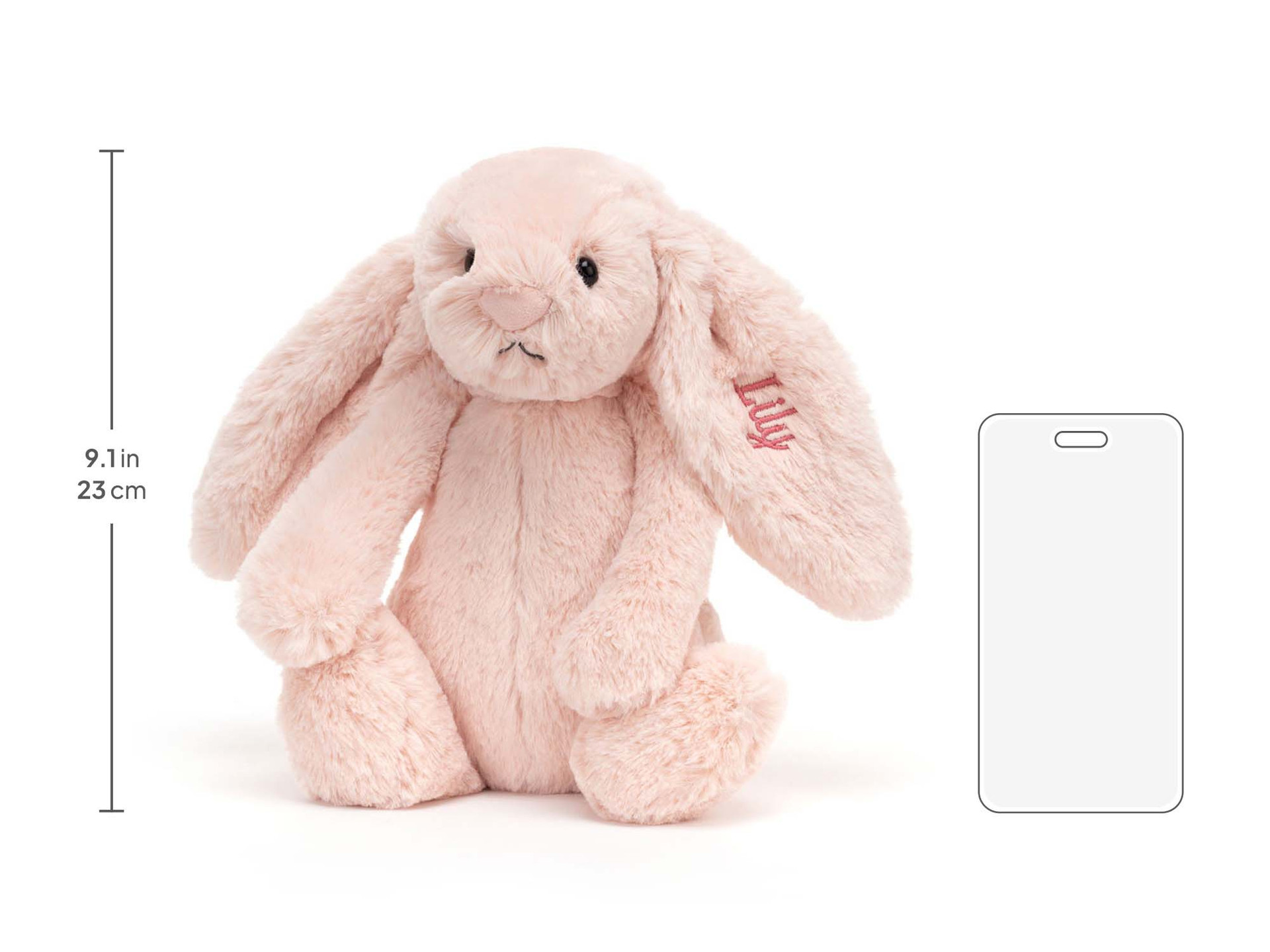 Personalised Bashful Blush Bunny Medium - Official Jellycat