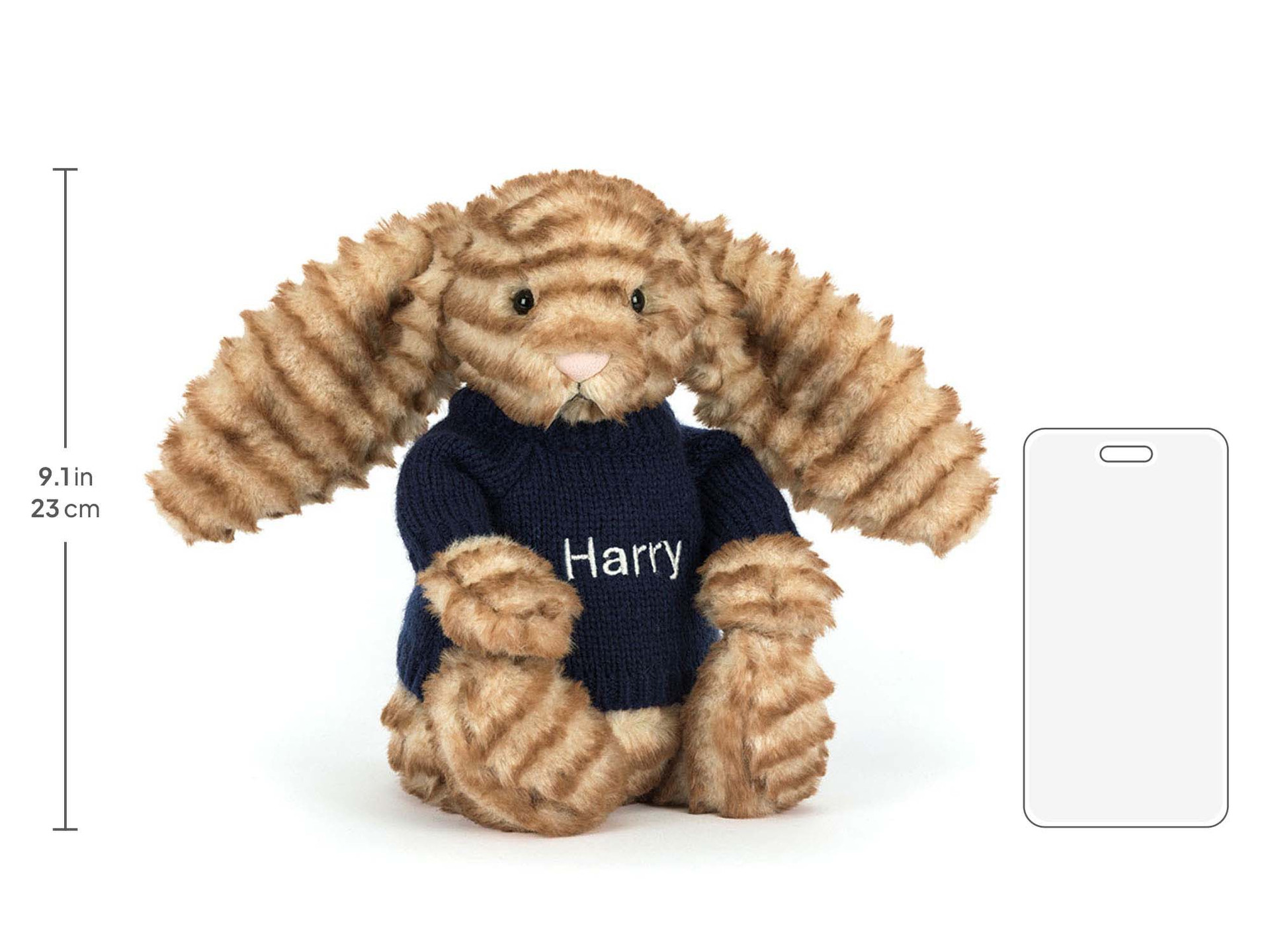 ぬいぐるみ  juniper bunny medium size Bashful Luxe Bunny Juniper with Personalised Navy Jumper