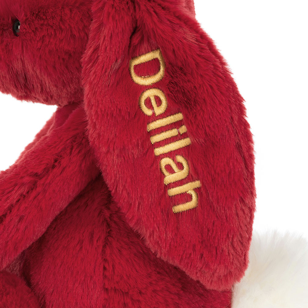 Personalised Bashful Luxe Bunny Scarlett - Official Jellycat