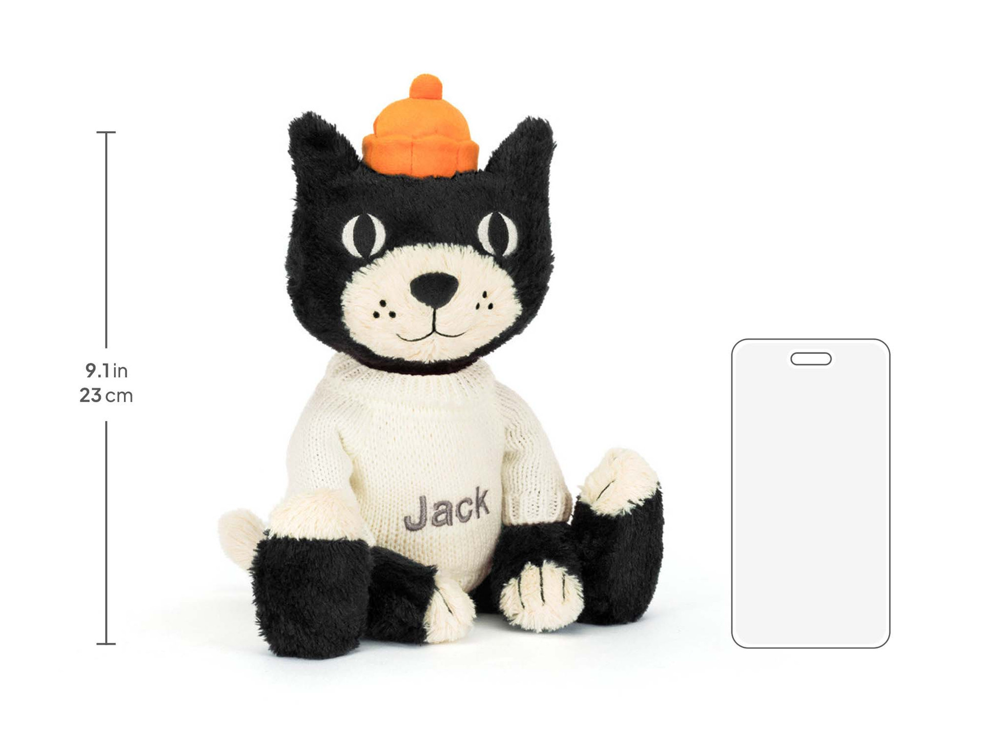 Jellycat Jack with Personalised Cream Jumper - Official Jellycat