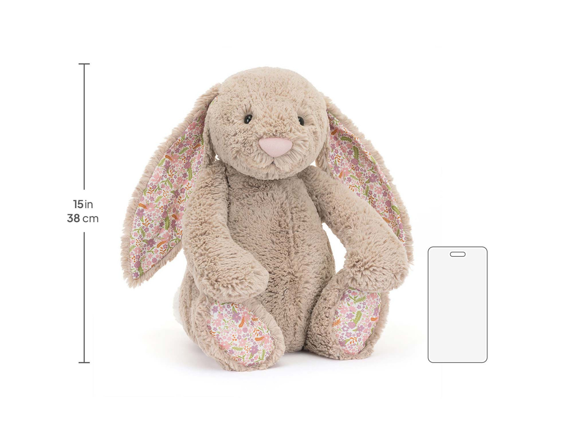  Blossom Beige Bunny Petal ぬいぐるみ Blossom Beige Bunny 'Petal' Bag Charm - Official Jellycat