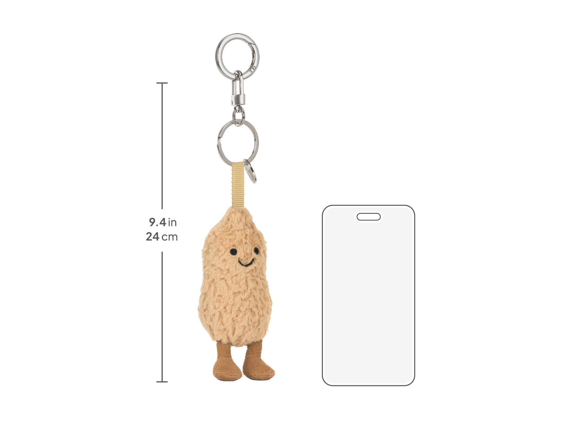 Amuseables Peanut Key Chain Bag Charm - Official Jellycat