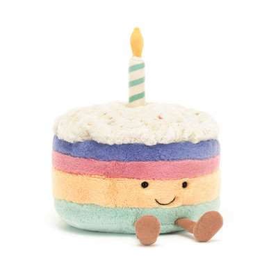 Amuseables Rainbow Birthday Cake Large, Main View