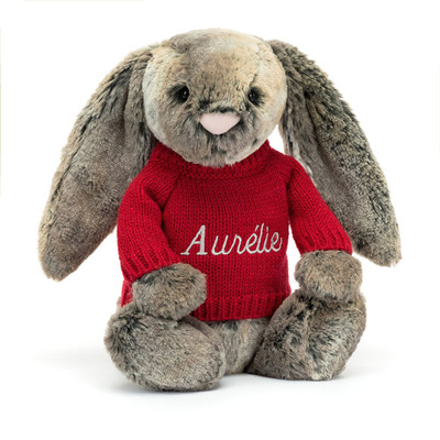 Bashful Cottontail Bunny with Personalised Red Jumper, View 4