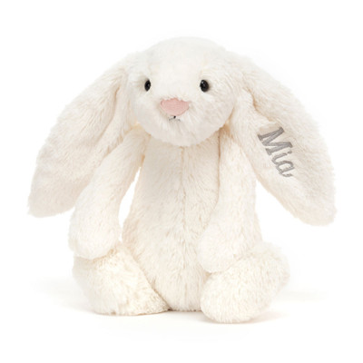 Personalised Bashful Cream Bunny Medium, View 4