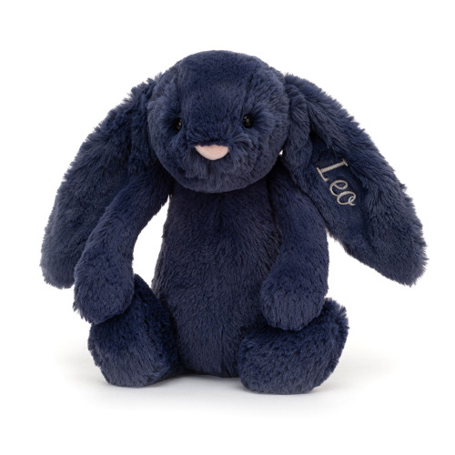 Personalised Bashful Navy Bunny Medium, View 4 Personalised Bashful Navy Bunny Medium, View 4