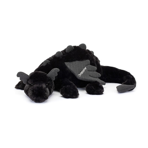 Personalised Onyx Dragon Huge - Official Jellycat Personalised Onyx Dragon Huge - Official Jellycat