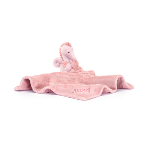 Perosnalised Sienna Seahorse Soother, Main View Perosnalised Sienna Seahorse Soother, Main View