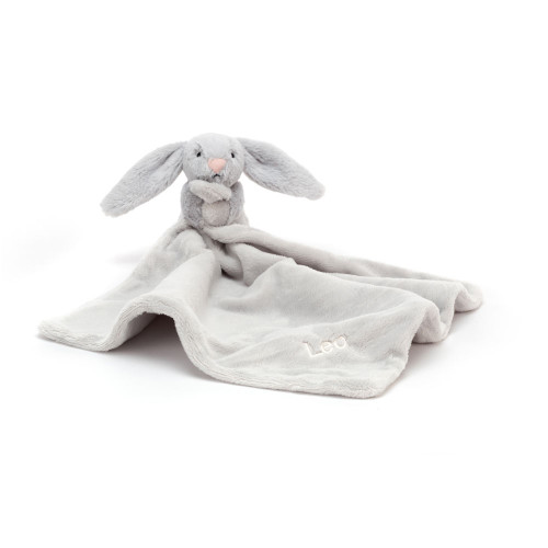 Personalised Bashful Silver Bunny Soother, View 4