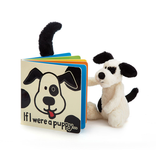 If I Were A Puppy Book and Bashful Black & Cream Puppy, View 4
